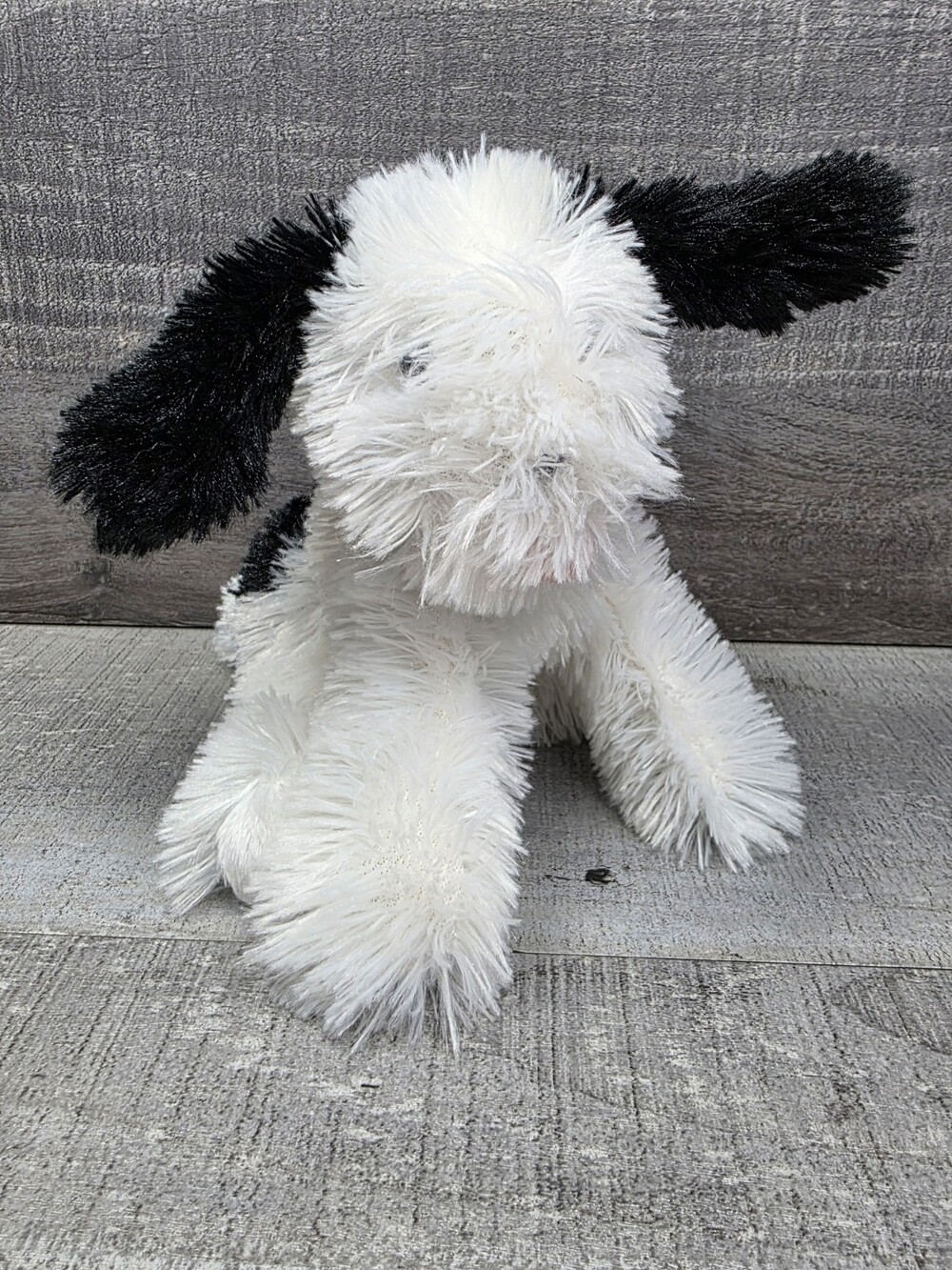 Rare Gund G5.0 Plush Black White Spotted Dog Puppy 1013SU Fuzzy 7" Bin 140